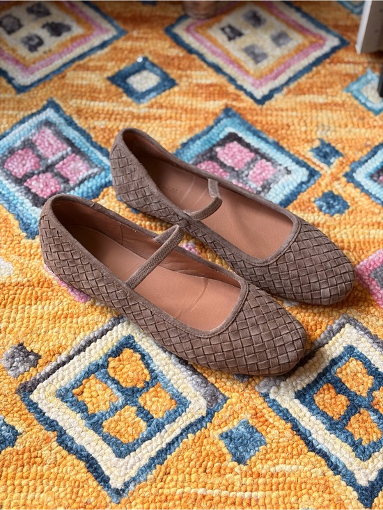 Madewell Shoes - Madewell Taupe Woven Mary Jane Flats